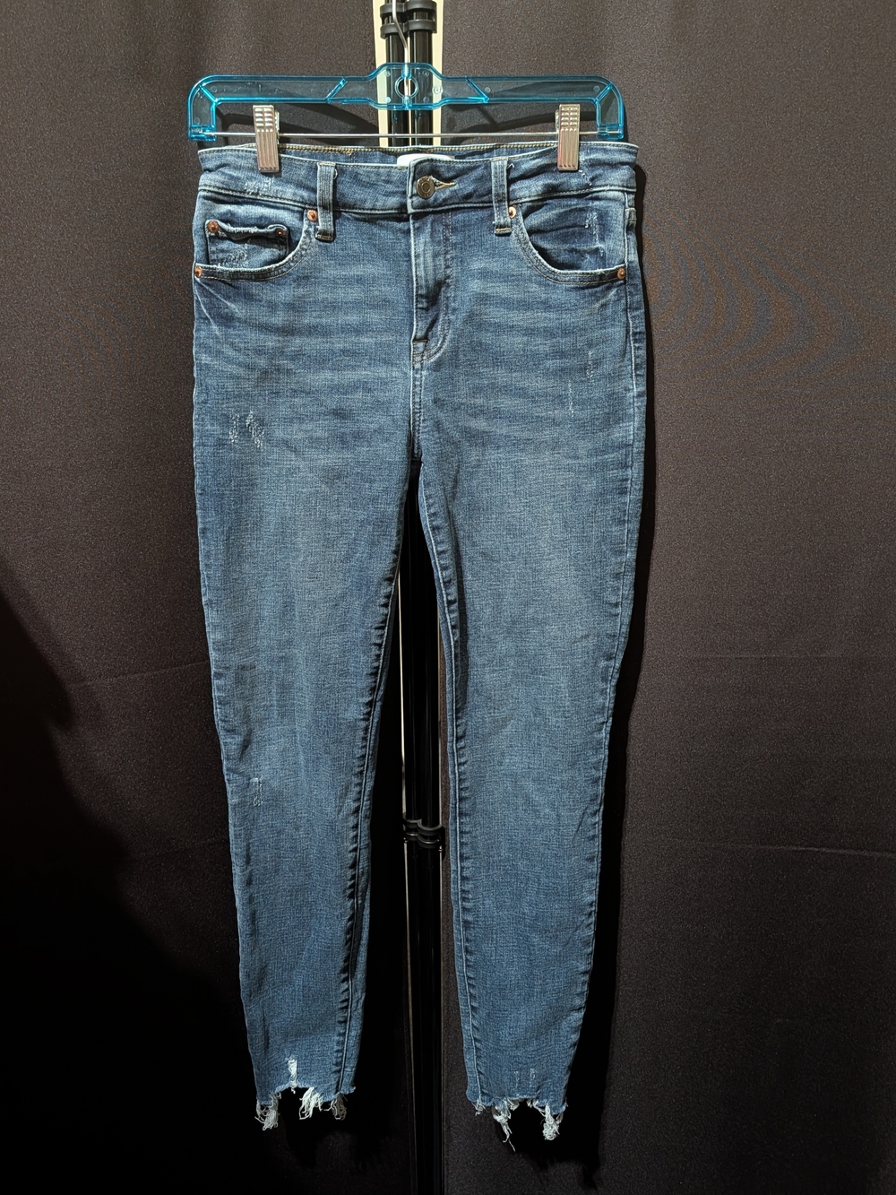 Pistola Blue Distressed Ankle Skinny Jeans